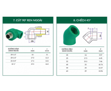 Cút 90* ren ngoài - Chếc 45*