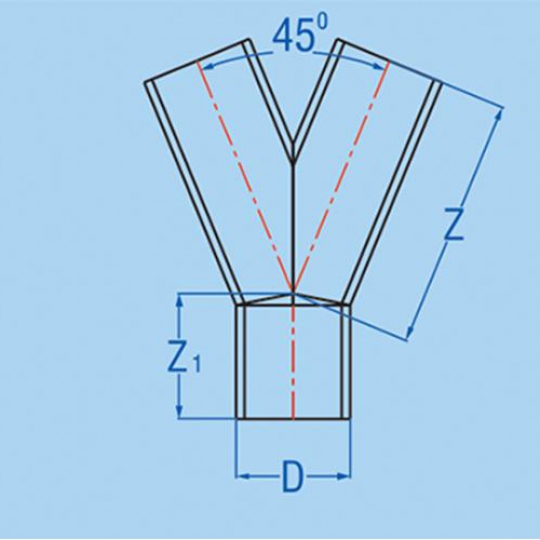 CHỮ Y 45 ĐỘ - PHỤ TÙNG GIA CÔNG TỪ ỐNG