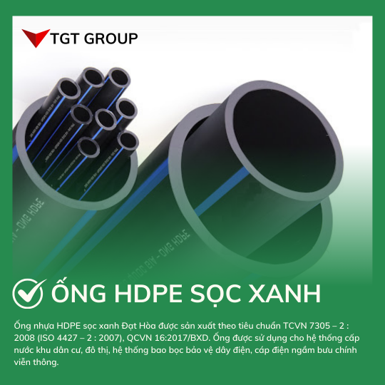 Ống HDPE (sọc xanh) - Tiêu chuẩn 4427:2007 (E)