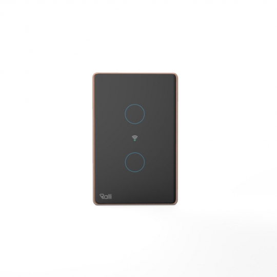 Công tắc cảm ứng thông minh wifi chữ nhật 2 nút bấm miền nam