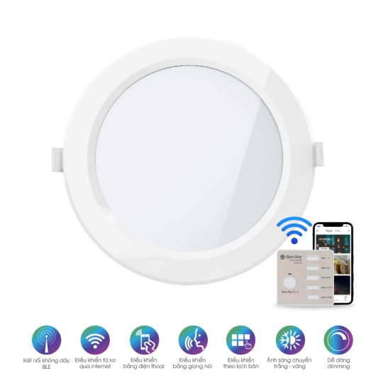 Đèn LED panel tròn thông minh PT04 bluetooth 90/7W